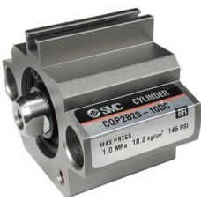 SMC Linear Compact Cylinders CQ2 C(D)QP2, Compact Cylinder, Double Acting, Single Rod, Axial Piping